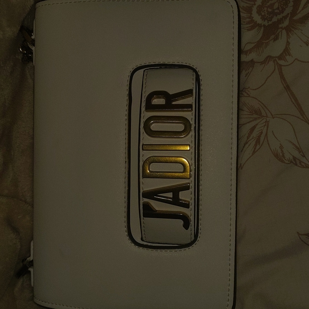 J’A Dior White leather designer gold chain bag